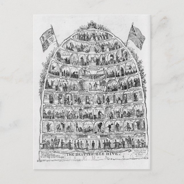 Cartão Postal A Colmeia Britânica, 1867 (Frente)
