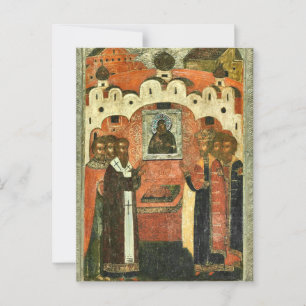 Cartão Postal A Colocação do Manto do Ícone da Mãe de Deus