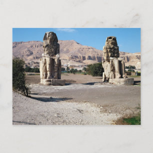 Cartão Postal A Colose da Memnon, estátuas de Amenhotep