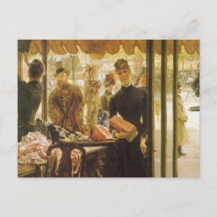 Cartão Postal A Compra Rapariga de James Tissot, Victorian Fine