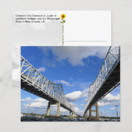Cartão Postal A Conexão Crescente, Nova Orleans, LA -
