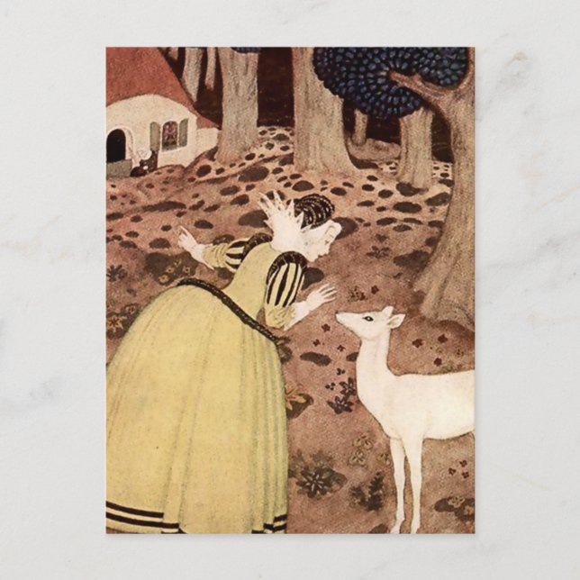 Cartão Postal “A Corça” por Edmund Dulac (Frente)