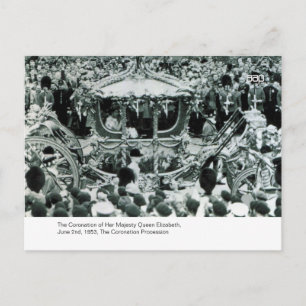 Cartão Postal A coroação da Rainha Elizabeth H.M.