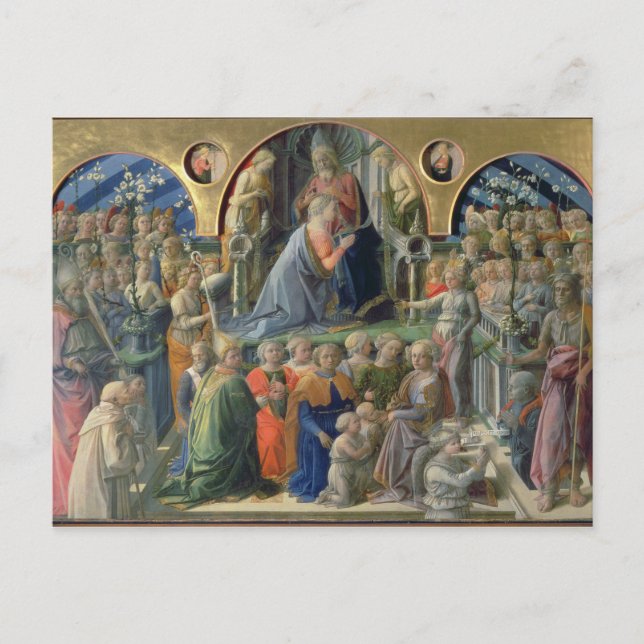 Cartão Postal A coroação da Virgem, 1441-7 (tempera em p (Frente)