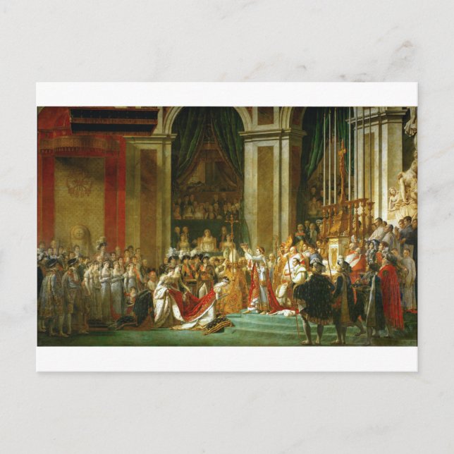 Cartão Postal A coroação de Napoleão, Jacques-Louis David (Frente)