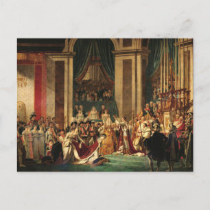 Cartão Postal A coroação de Napoleão por Jacques-Louis David