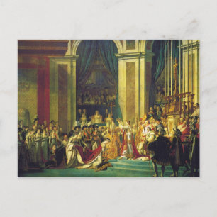 Cartão Postal A coroação de Napoleão por Jacques Louis David