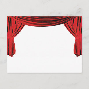Cartão Postal A cortina vermelha extravagante da mostra de