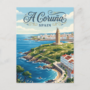Cartão Postal A Coruña, Espanha