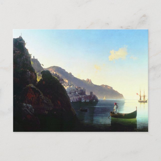 Cartão Postal A costa de Amalfi por Ivan Aivazovsky (Frente)