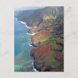 Cartão Postal A costa de Na'Pali - ilha de Kauai, Havaí