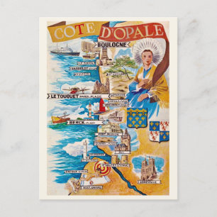 Cartão Postal A Costa Opala da França