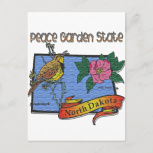 Cartão Postal A cotovia de garden state da paz de North Dakota