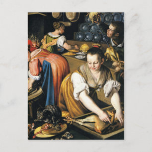 Cartão Postal A cozinha em detalhes por Vincenzo Campi