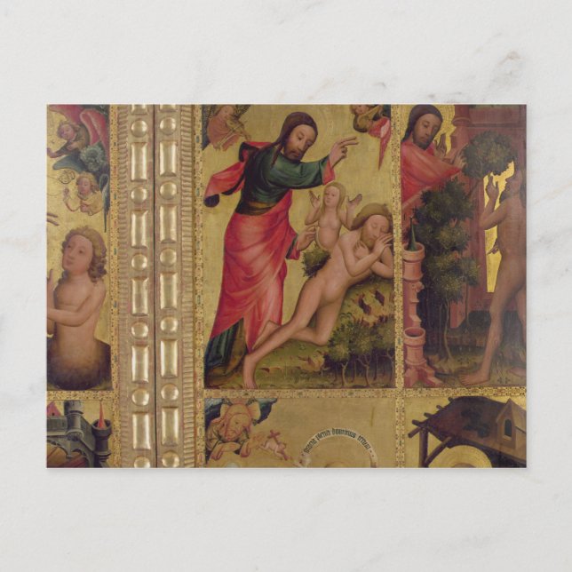 Cartão Postal A Criação da Eva, um painel do Grabower (Frente)
