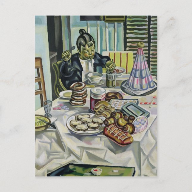 Cartão Postal A Criança com os Bolos (Frente)