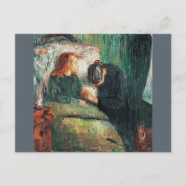 Cartão Postal A criança doente de Edvard Munch, mostra Sofie a e