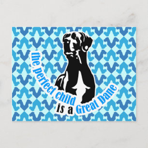 Cartão Postal A criança perfeita é um grande dane