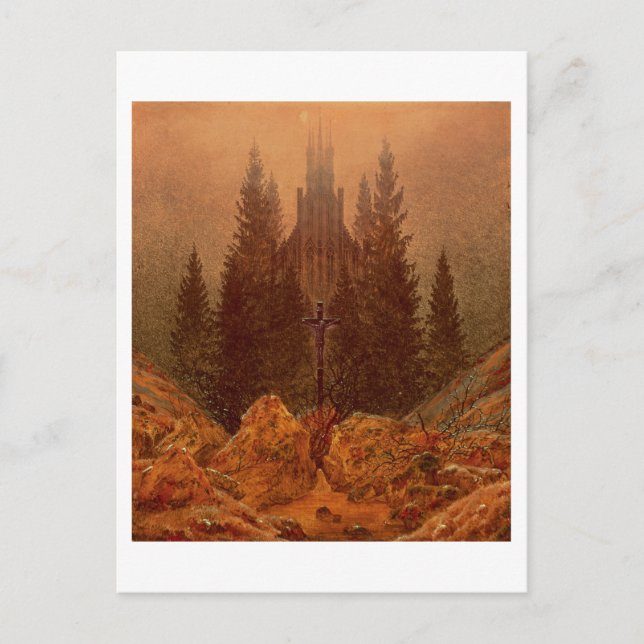 Cartão Postal A Cruz nas Montanhas, 1812 (óleo na canvas) (Frente)