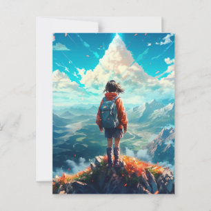 Cartão Postal A Cúpula em Sua Alma Anime Hiker Girl