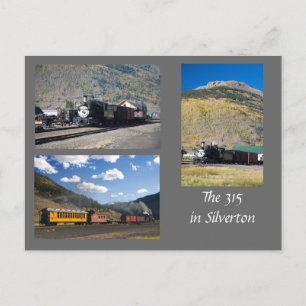 Cartão Postal A D&RG 315 restaurada em Silverton