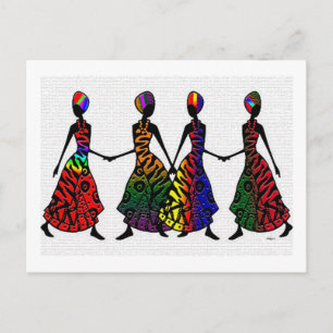 Cartão Postal A dança africana da Irmandade
