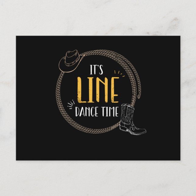 Cartão Postal A dança da linha de dança da linha de tempo (Frente)