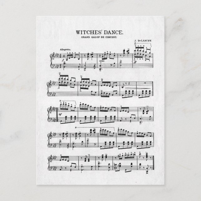 Cartão Postal A dança das bruxas (Frente)