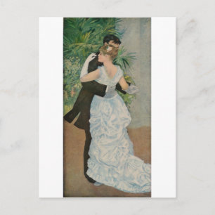 Cartão Postal A dança de Pierre-Auguste Renoir na cidade (1883)