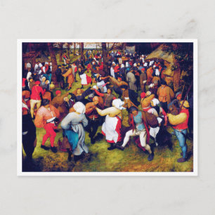 Cartão Postal A dança do casamento, Pieter Bruegel