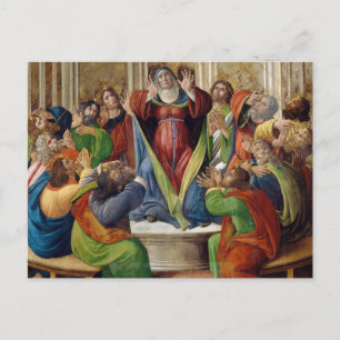 Cartão Postal A Descida do Espírito Santo por Botticelli