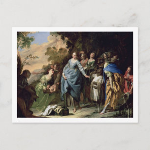 Cartão Postal A descoberta de Moisés, c.1650-56 (óleo na canva