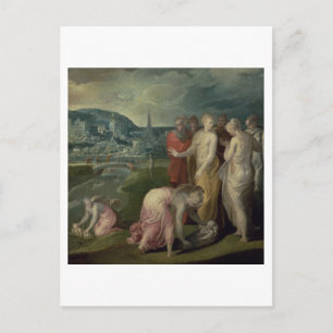 Cartão Postal A descoberta de Moisés (óleo na canvas)