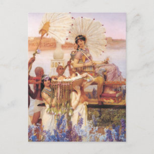 Cartão Postal A descoberta de Moisés, Sir Lawrence Alma-Tadema