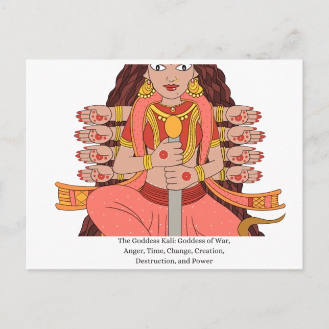 Cartão Postal A Deusa Kali (Frente)