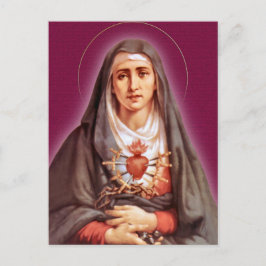 Cartão Postal A Devoção Sete Tristezas A Bênção Virgem Maria