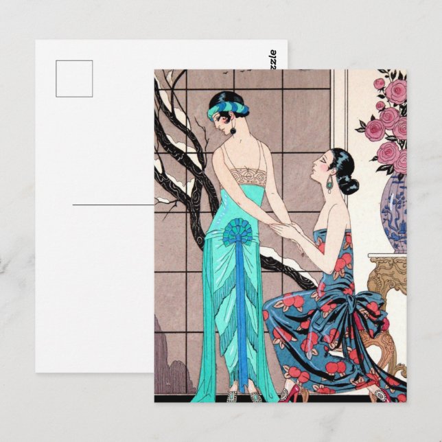 Cartão Postal A difícil confissão de George Barbier (Frente/Verso)