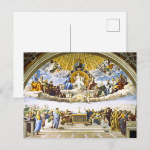 Cartão Postal A Disputa do Santíssimo Sacramento de Rafael Arte