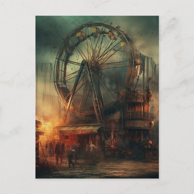 Cartão Postal A distopia do Carnaval de Circo Abandonado Assombr (Frente)