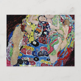 Cartão Postal A donzela de Gustav Klimt,art nouveau,art deco,vi