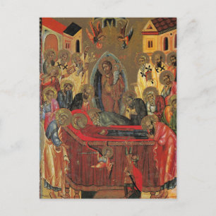 Cartão Postal A Dormição do Ícone Theotokos