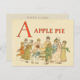 Cartão Postal A É Para A Vintage Da Pizza Da Apple Restaurada
