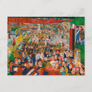 Cartão Postal A Entrada de Cristo em Bruxelas em 1889