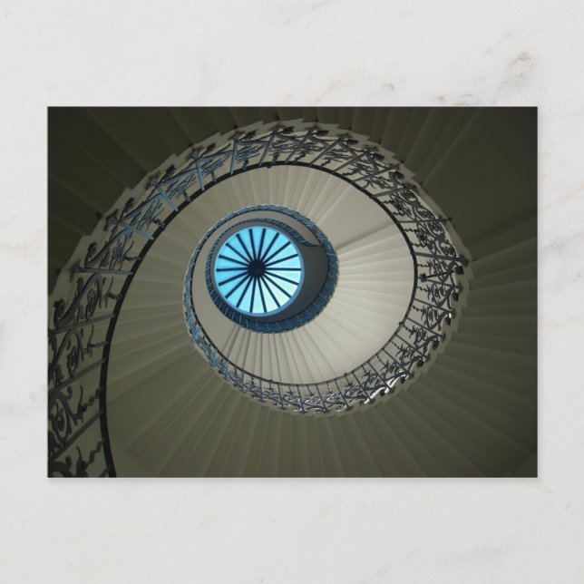 Cartão Postal A escada Tulip e lanterna na Queen's House (Frente)