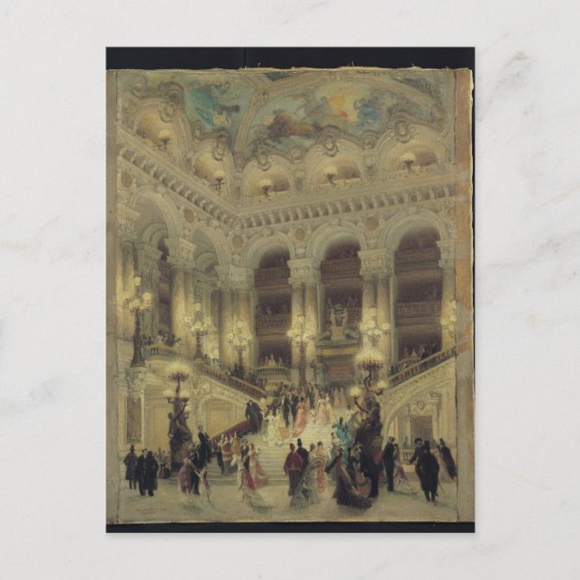 Cartão Postal A Escadaria da Ópera, 1877 (Frente)