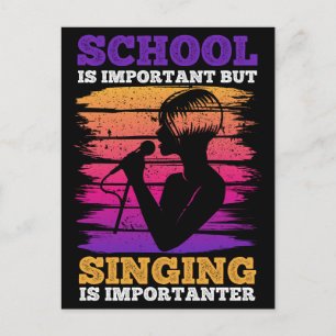 Cartão Postal A Escola É Importante, Mas A Cantar É Importante