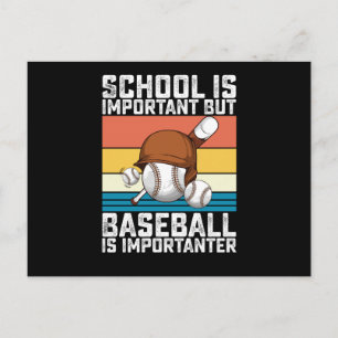 Cartão Postal A Escola É Importante Mas O Baseball É Importante