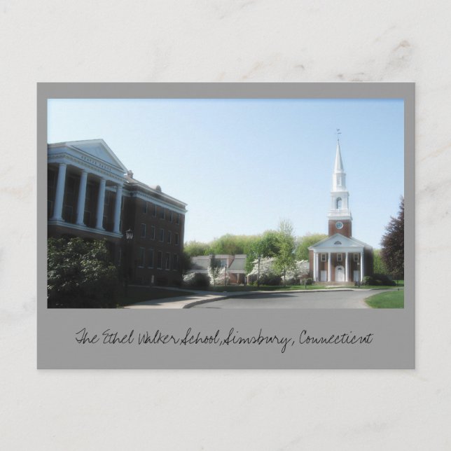 Cartão Postal A Escola Ethel Walker, Simsbury, CT (Frente)