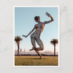 Cartão Postal A escultura da mulher dançando na Marina de São Fr