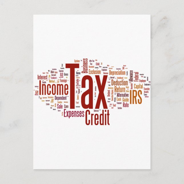 Cartão Postal A estação de impostos está aqui (Frente)